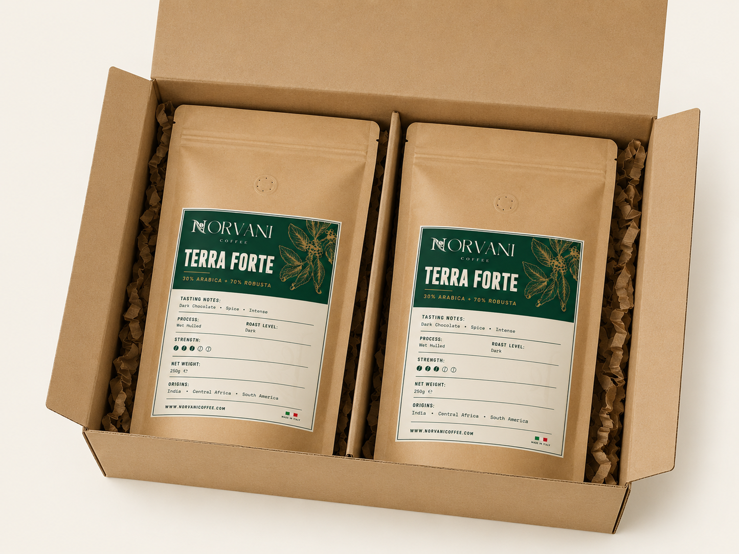 Norvani Coffee Terra Forte – Premium Italian Coffee Beans